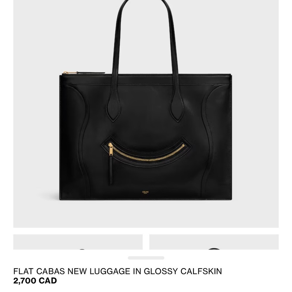 Celine vintage black quilted leather tote with gold carriage medallion - Picture 9 of 11